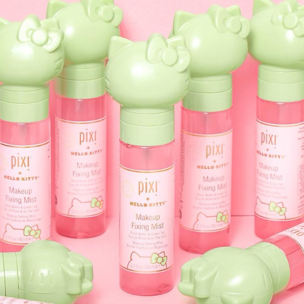 NWT Hello Kitty x Pixi Beauty Makeup Fixing Mist Rose Water & Green Tea